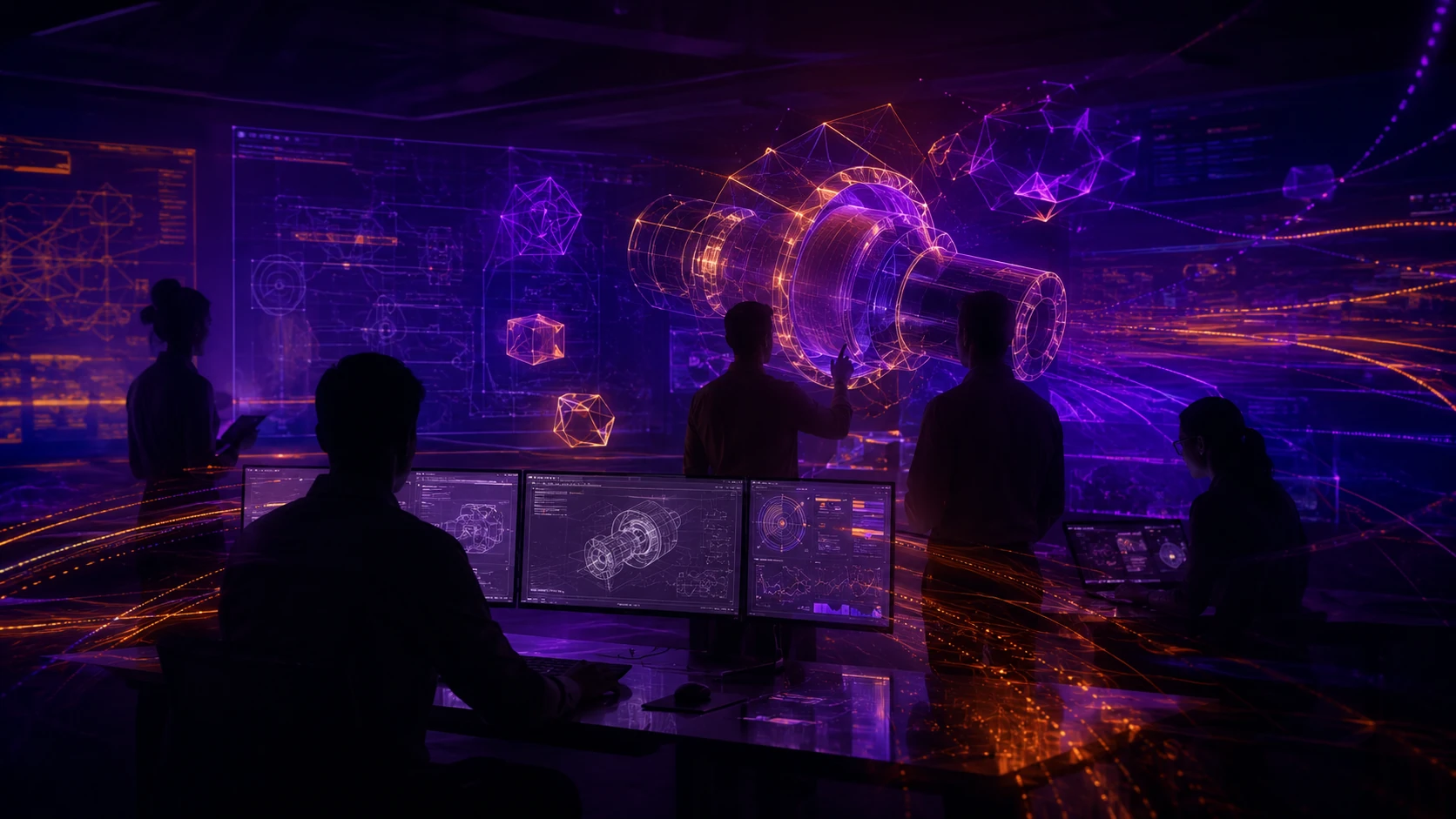 Equipo de ingeniería y visualización holográfica